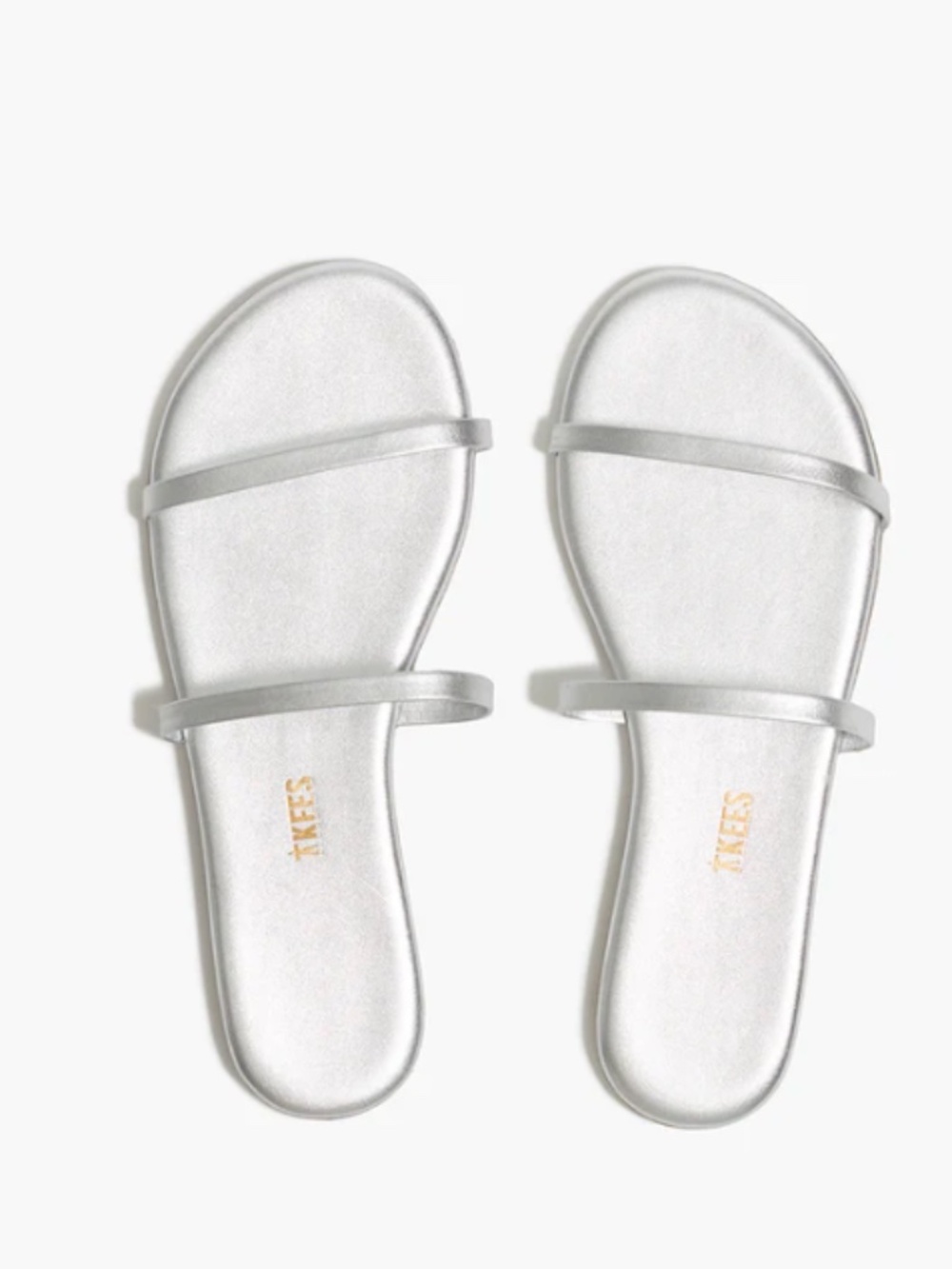 Tkees Gemma Metallics Sandal.  Size 8. Silver/Fairydust